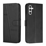 For Samsung Galaxy M15 / F15 Stitching Calf Texture Buckle Leather Phone Case(Black)