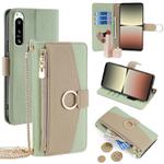 For Sony Xperia 5 IV Crossbody Litchi Texture Leather Phone Case(Green)