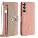 For Sony Xperia 1 VI Crossbody Litchi Texture Leather Phone Case(Pink)