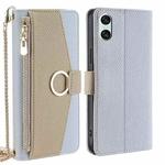 For Sony Xperia 10 VI Crossbody Litchi Texture Leather Phone Case(Blue)