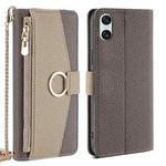 For Sony Xperia 10 VI Crossbody Litchi Texture Leather Phone Case(Grey)