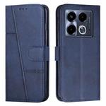 For Infinix Note 40 5G Stitching Calf Texture Buckle Leather Phone Case(Blue)