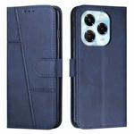 For Infinix Note 40X 5G Stitching Calf Texture Buckle Leather Phone Case(Blue)