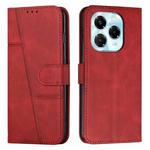 For Infinix Note 40X 5G Stitching Calf Texture Buckle Leather Phone Case(Red)