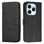 For Infinix Note 40X 5G Stitching Calf Texture Buckle Leather Phone Case(Black)