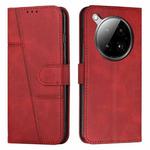 For Infinix Zero 40 4G Stitching Calf Texture Buckle Leather Phone Case(Red)