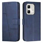 For Infinix Hot 50i Stitching Calf Texture Buckle Leather Phone Case(Blue)