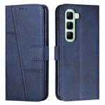 For Infinix Hot 50 Pro 4G Stitching Calf Texture Buckle Leather Phone Case(Blue)