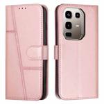 For Infinix Note 50 4G / 50 Pro 4G Stitching Calf Texture Buckle Leather Phone Case(Pink)