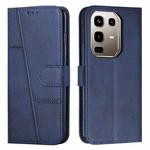 For Infinix Note 50 4G / 50 Pro 4G Stitching Calf Texture Buckle Leather Phone Case(Blue)