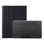 For Samsung Galaxy Tab A9+ X210/X215/X215 YA09B Candy Color TPU Round Keycap Bluetooth Keyboard Leather Case with Pen Slot(Black)