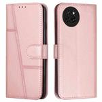 For itel S23 Stitching Calf Texture Buckle Leather Phone Case(Pink)