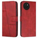 For itel S23 Stitching Calf Texture Buckle Leather Phone Case(Red)