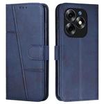 For itel S23+ Stitching Calf Texture Buckle Leather Phone Case(Blue)