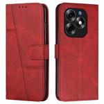 For itel S23+ Stitching Calf Texture Buckle Leather Phone Case(Red)