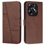 For itel S23+ Stitching Calf Texture Buckle Leather Phone Case(Brown)