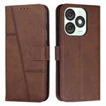 For itel A50 Stitching Calf Texture Buckle Leather Phone Case(Brown)