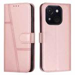 For itel A50C Stitching Calf Texture Buckle Leather Phone Case(Pink)