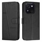 For itel A50C Stitching Calf Texture Buckle Leather Phone Case(Black)