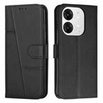 For itel A80 Stitching Calf Texture Buckle Leather Phone Case(Black)