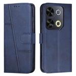 For itel P65 Stitching Calf Texture Buckle Leather Phone Case(Blue)