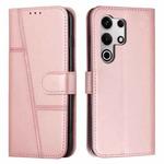 For itel S25 Ultra Stitching Calf Texture Buckle Leather Phone Case(Pink)