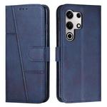 For itel S25 Ultra Stitching Calf Texture Buckle Leather Phone Case(Blue)