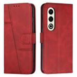 For itel S25 Stitching Calf Texture Buckle Leather Phone Case(Red)