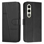 For itel S25 Stitching Calf Texture Buckle Leather Phone Case(Black)