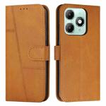 For itel A90 4G Stitching Calf Texture Buckle Leather Phone Case(Yellow)