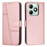 For itel A90 4G Stitching Calf Texture Buckle Leather Phone Case(Pink)
