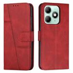 For itel A90 4G Stitching Calf Texture Buckle Leather Phone Case(Red)