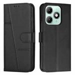 For itel A90 4G Stitching Calf Texture Buckle Leather Phone Case(Black)