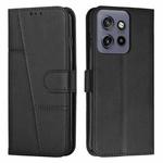 For Motorola Edge 50 Neo Stitching Calf Texture Buckle Leather Phone Case(Black)