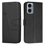 For Motorola Moto G05 Stitching Calf Texture Buckle Leather Phone Case(Black)