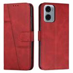 For Motorola Moto G05 Stitching Calf Texture Buckle Leather Phone Case(Red)