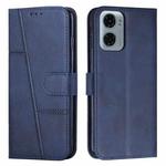 For Motorola Moto G05 Stitching Calf Texture Buckle Leather Phone Case(Blue)