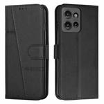 For Motorola Moto G Power / G Play 2025 Stitching Calf Texture Buckle Leather Phone Case(Black)