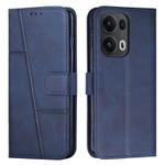For OPPO Reno13 Pro 5G Global Stitching Calf Texture Buckle Leather Phone Case(Blue)