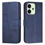 For OPPO Reno14 Pro 5G Global Stitching Calf Texture Buckle Leather Phone Case(Blue)