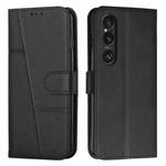 For Sony Xperia 1 VI Stitching Calf Texture Buckle Leather Phone Case(Black)