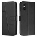 For Sony Xperia 5 VI Stitching Calf Texture Buckle Leather Phone Case(Black)