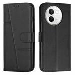 For vivo V30e Stitching Calf Texture Buckle Leather Phone Case(Black)