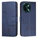 For vivo Y28 4G Stitching Calf Texture Buckle Leather Phone Case(Blue)