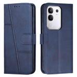 For vivo Y29 4G Stitching Calf Texture Buckle Leather Phone Case(Blue)