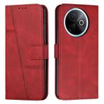 For vivo Y39 5G Global Stitching Calf Texture Buckle Leather Phone Case(Red)