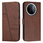 For vivo Y39 5G Global Stitching Calf Texture Buckle Leather Phone Case(Brown)