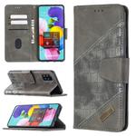 For Samsung Galaxy A51 Matching Color Crocodile Texture Horizontal Flip PU Leather Case with Wallet & Holder & Card Slots(Grey)