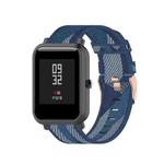 20mm Universal Stripe Weave Nylon Watch Band(Blue)