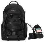 Cwatcun D111 Large Capacity Outdoor Professional Photography Backpack Shoulders Laptop Camera Bag, Size:56 x 33 x 18cm(Black)